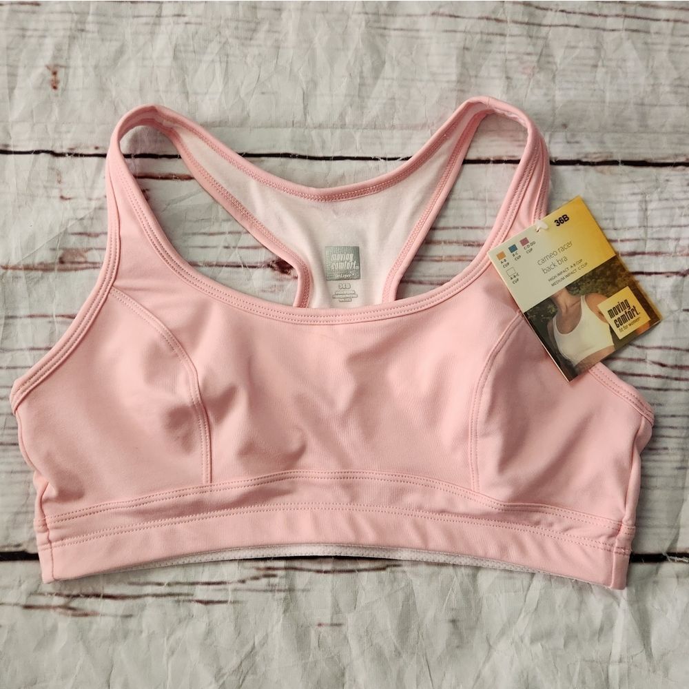 Moving Comfort Cameo Racerback Sports Bra Size 36B NWT